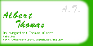 albert thomas business card